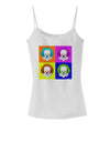 Clown Face Pop Art Spaghetti Strap Tank-Womens Spaghetti Strap Tanks-TooLoud-White-X-Small-Davson Sales