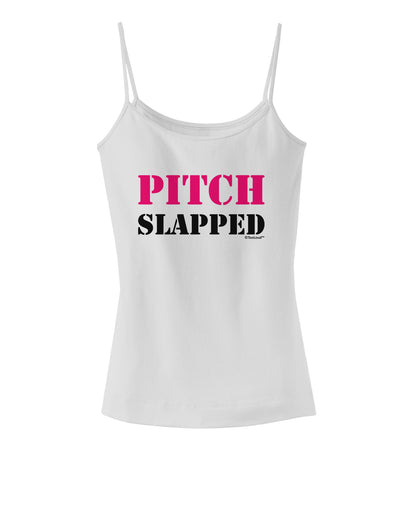 Pitch Slapped - Pink Spaghetti Strap Tank-Womens Spaghetti Strap Tanks-TooLoud-White-X-Small-Davson Sales