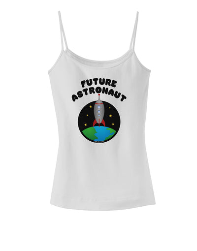 Future Astronaut Color Spaghetti Strap Tank-Womens Spaghetti Strap Tanks-TooLoud-White-X-Small-Davson Sales