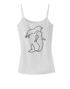 Mermaid Outline Spaghetti Strap Tank-Womens Spaghetti Strap Tanks-TooLoud-White-X-Small-Davson Sales