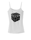 Autism Awareness - Cube B & W Spaghetti Strap Tank-Womens Spaghetti Strap Tanks-TooLoud-White-X-Small-Davson Sales
