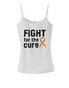 Fight for the Cure - Orange Ribbon Leukemia Spaghetti Strap Tank-Womens Spaghetti Strap Tanks-TooLoud-White-X-Small-Davson Sales