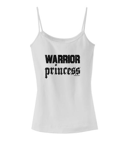 Warrior Princess Script Spaghetti Strap Tank-Womens Spaghetti Strap Tanks-TooLoud-White-X-Small-Davson Sales