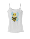 Cute Bee Spaghetti Strap Tank-Womens Spaghetti Strap Tanks-TooLoud-White-X-Small-Davson Sales