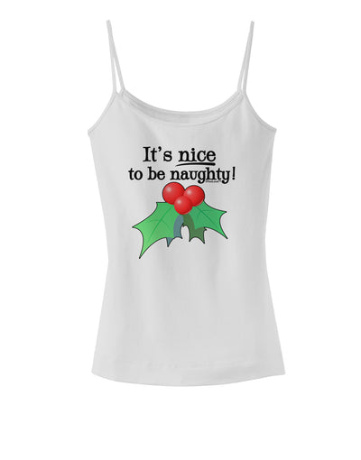 Nice to be Naughty Spaghetti Strap Tank-Womens Spaghetti Strap Tanks-TooLoud-White-X-Small-Davson Sales