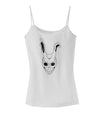 Scary Bunny Face White Distressed Spaghetti Strap Tank-Womens Spaghetti Strap Tanks-TooLoud-White-X-Small-Davson Sales