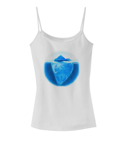 Iceberg Watercolor Spaghetti Strap Tank-Womens Spaghetti Strap Tanks-TooLoud-White-X-Small-Davson Sales