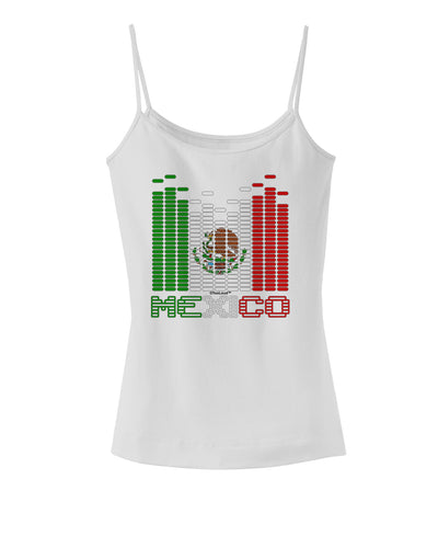 Mexican Flag Levels - Cinco De Mayo Text Spaghetti Strap Tank-Womens Spaghetti Strap Tanks-TooLoud-White-X-Small-Davson Sales