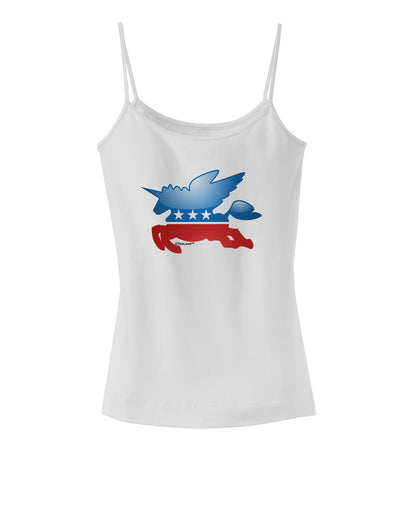 TooLoud Unicorn Political Symbol Spaghetti Strap Tank-Womens Spaghetti Strap Tanks-TooLoud-White-X-Small-Davson Sales