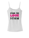 Stand For Love Pink Spaghetti Strap Tank-Womens Spaghetti Strap Tanks-TooLoud-White-X-Small-Davson Sales