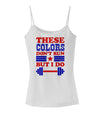 These Colors Don't Run But I Do - Patriotic Workout Spaghetti Strap Tank-Womens Spaghetti Strap Tanks-TooLoud-White-X-Small-Davson Sales