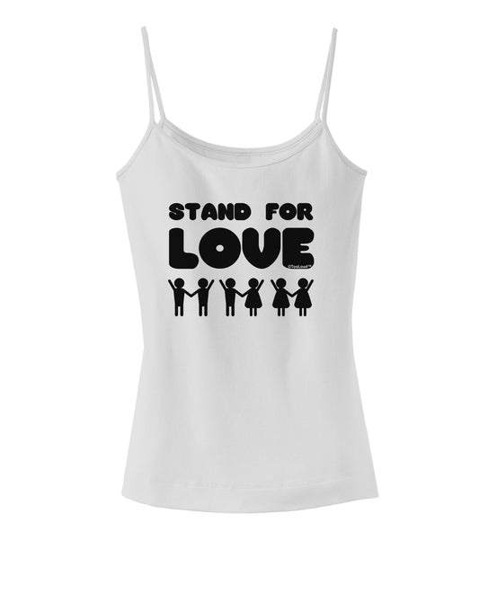 Stand For Love Spaghetti Strap Tank-Womens Spaghetti Strap Tanks-TooLoud-White-X-Small-Davson Sales