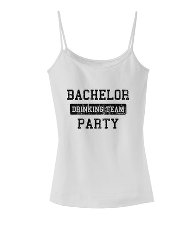 Bachelor Party Drinking Team - Distressed Spaghetti Strap Tank-Womens Spaghetti Strap Tanks-TooLoud-White-X-Small-Davson Sales