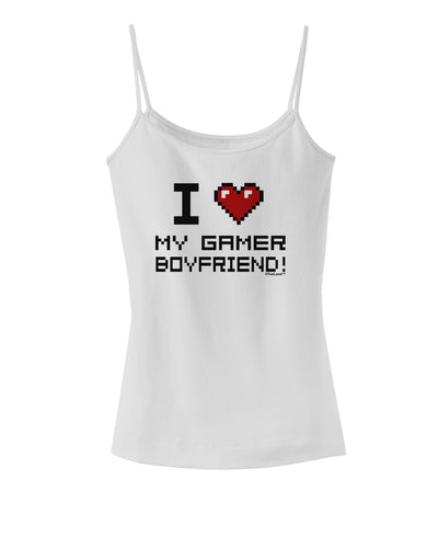 I Heart My Gamer Boyfriend Spaghetti Strap Tank-Womens Spaghetti Strap Tanks-TooLoud-White-X-Small-Davson Sales