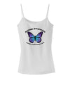 Autism Awareness - Puzzle Piece Butterfly Spaghetti Strap Tank-Womens Spaghetti Strap Tanks-TooLoud-White-X-Small-Davson Sales