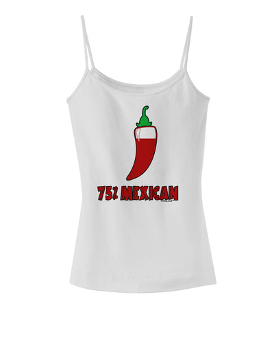 Seventy-Five Percent Mexican Spaghetti Strap Tank-Womens Spaghetti Strap Tanks-TooLoud-White-X-Small-Davson Sales