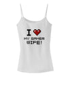 I Heart My Gamer Wife Spaghetti Strap Tank-Womens Spaghetti Strap Tanks-TooLoud-White-X-Small-Davson Sales