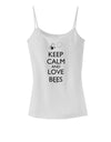 Keep Calm and Love Bees Spaghetti Strap Tank-Womens Spaghetti Strap Tanks-TooLoud-White-X-Small-Davson Sales