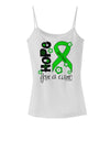 Hope for a Cure - Lime Green Ribbon Lyme Disease - Flowers Spaghetti Strap Tank-Womens Spaghetti Strap Tanks-TooLoud-White-X-Small-Davson Sales