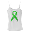 Lyme Disease Awareness Ribbon - Lime Green Spaghetti Strap Tank-Womens Spaghetti Strap Tanks-TooLoud-White-X-Small-Davson Sales