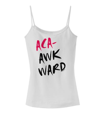 Aca-Awkward Spaghetti Strap Tank-Womens Spaghetti Strap Tanks-TooLoud-White-X-Small-Davson Sales