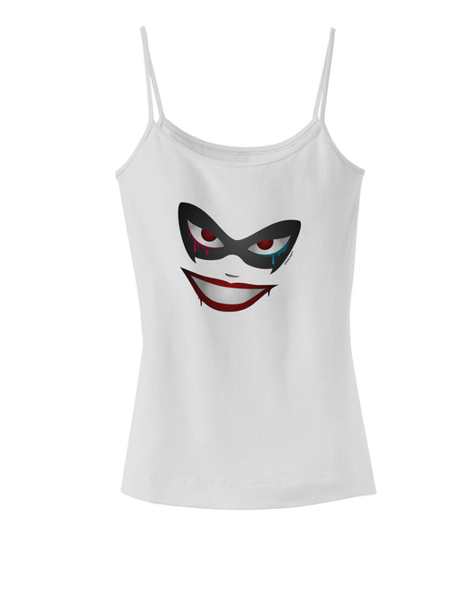 Lil Monster Mask Spaghetti Strap Tank-Womens Spaghetti Strap Tanks-TooLoud-White-X-Small-Davson Sales