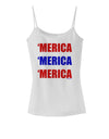 Merica Merica Merica - Red and Blue Spaghetti Strap Tank-Womens Spaghetti Strap Tanks-TooLoud-White-X-Small-Davson Sales