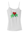 Holly Watercolor Spaghetti Strap Tank-Womens Spaghetti Strap Tanks-TooLoud-White-X-Small-Davson Sales