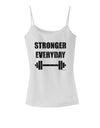 Stronger Everyday Gym Workout Spaghetti Strap Tank-Womens Spaghetti Strap Tanks-TooLoud-White-X-Small-Davson Sales