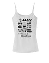 TooLoud Twelve Days of Christmas Text Spaghetti Strap Tank-Womens Spaghetti Strap Tanks-TooLoud-White-X-Small-Davson Sales