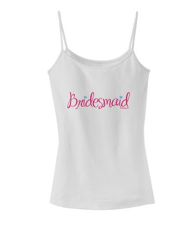 Bridesmaid Design - Diamonds - Color Spaghetti Strap Tank-Womens Spaghetti Strap Tanks-TooLoud-White-X-Small-Davson Sales