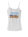 Pixel Landscape - Desert Spaghetti Strap Tank-Womens Spaghetti Strap Tanks-TooLoud-White-X-Small-Davson Sales