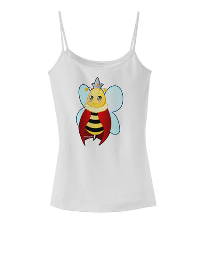 Queen Bee Mothers Day Spaghetti Strap Tank-Womens Spaghetti Strap Tanks-TooLoud-White-X-Small-Davson Sales