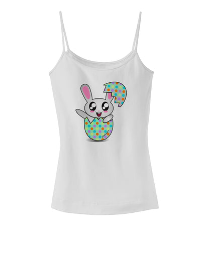 Bunny Hatching From Egg Spaghetti Strap Tank-Womens Spaghetti Strap Tanks-TooLoud-White-X-Small-Davson Sales