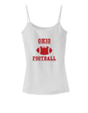 Ohio Football Spaghetti Strap Tank by TooLoud-Womens Spaghetti Strap Tanks-TooLoud-White-X-Small-Davson Sales