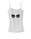 8-Bit Skull Love - Girl and Girl Spaghetti Strap Tank-Womens Spaghetti Strap Tanks-TooLoud-White-X-Small-Davson Sales