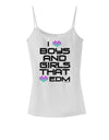 I Heart Boys and Girls That Heart EDM Spaghetti Strap Tank-Womens Spaghetti Strap Tanks-TooLoud-White-X-Small-Davson Sales