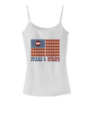 American Bacon Flag - Stars and Strips Spaghetti Strap Tank-Womens Spaghetti Strap Tanks-TooLoud-White-X-Small-Davson Sales