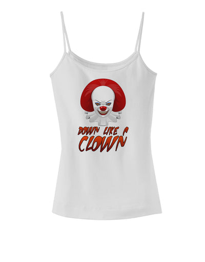 Down Like a Clown Spaghetti Strap Tank-Womens Spaghetti Strap Tanks-TooLoud-White-X-Small-Davson Sales