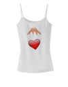 Heart on Puppet Strings Spaghetti Strap Tank-Womens Spaghetti Strap Tanks-TooLoud-White-X-Small-Davson Sales