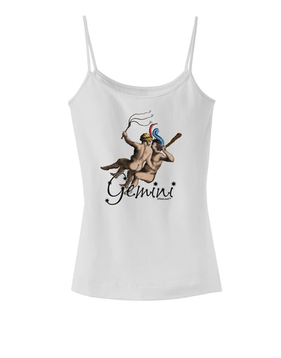 Gemini Illustration Color Spaghetti Strap Tank-Womens Spaghetti Strap Tanks-TooLoud-White-X-Small-Davson Sales