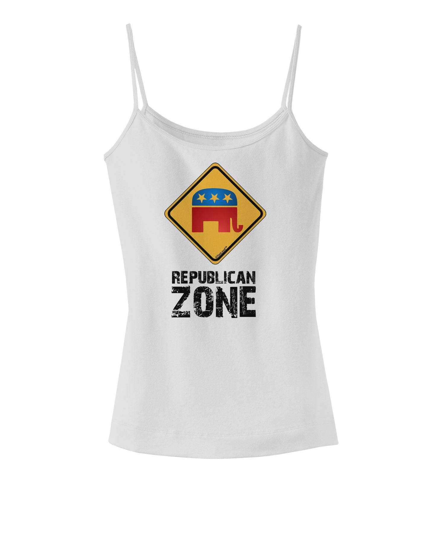 Republican Zone Spaghetti Strap Tank-Womens Spaghetti Strap Tanks-TooLoud-White-X-Small-Davson Sales