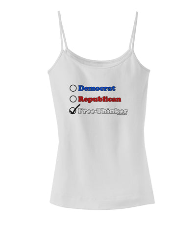 Free Thinker Checklist Spaghetti Strap Tank-Womens Spaghetti Strap Tanks-TooLoud-White-X-Small-Davson Sales