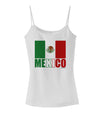 Mexican Flag - Mexico Text Spaghetti Strap Tank by TooLoud-Womens Spaghetti Strap Tanks-TooLoud-White-X-Small-Davson Sales