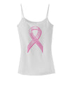 Pink Breast Cancer Awareness Ribbon - Stronger Everyday Spaghetti Strap Tank-Womens Spaghetti Strap Tanks-TooLoud-White-X-Small-Davson Sales