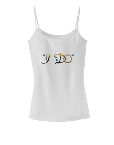 I Do - Groom Spaghetti Strap Tank-Womens Spaghetti Strap Tanks-TooLoud-White-X-Small-Davson Sales