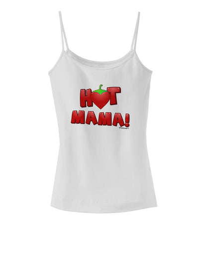 Hot Mama Chili Heart Spaghetti Strap Tank-Womens Spaghetti Strap Tanks-TooLoud-White-X-Small-Davson Sales