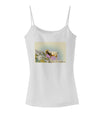 Bighorn Ram Watercolor Spaghetti Strap Tank-Womens Spaghetti Strap Tanks-TooLoud-White-X-Small-Davson Sales