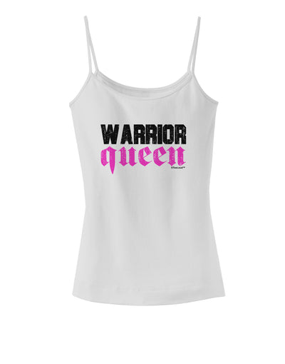 TooLoud Warrior Queen Pink Script Spaghetti Strap Tank-Womens Spaghetti Strap Tanks-TooLoud-White-X-Small-Davson Sales