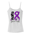 Hope for a Cure - Purple Ribbon Crohn’s Disease - Flowers Spaghetti Strap Tank-Womens Spaghetti Strap Tanks-TooLoud-White-X-Small-Davson Sales